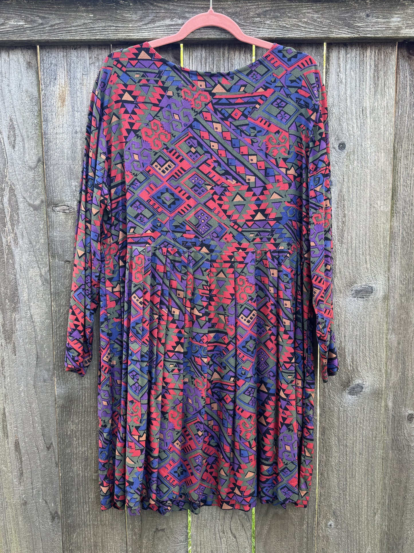 Geometric Vintage Dress (L) // Thrift & Vintage