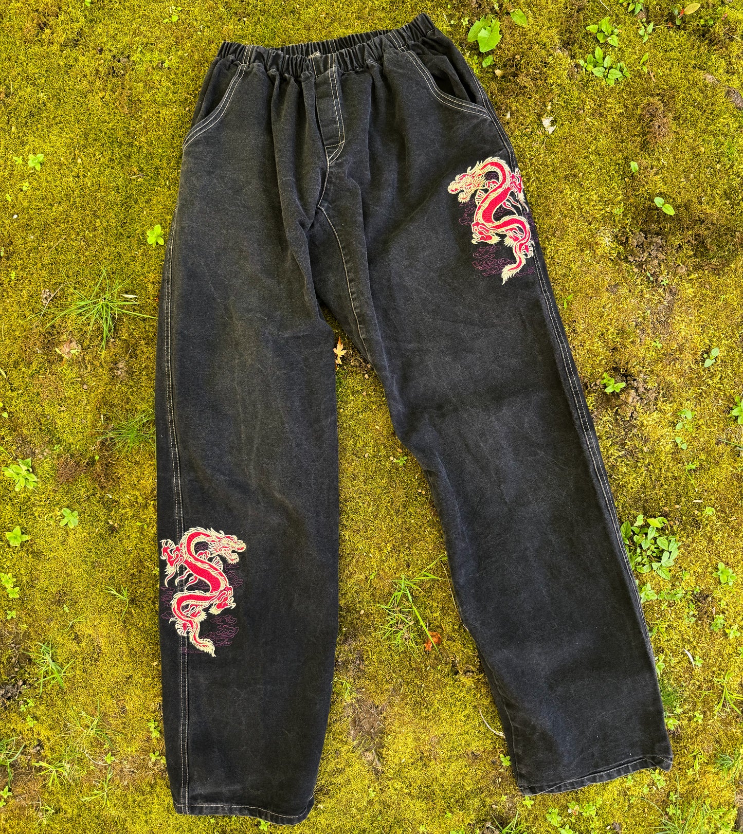 Upcycled Dragon Pants (XL)
