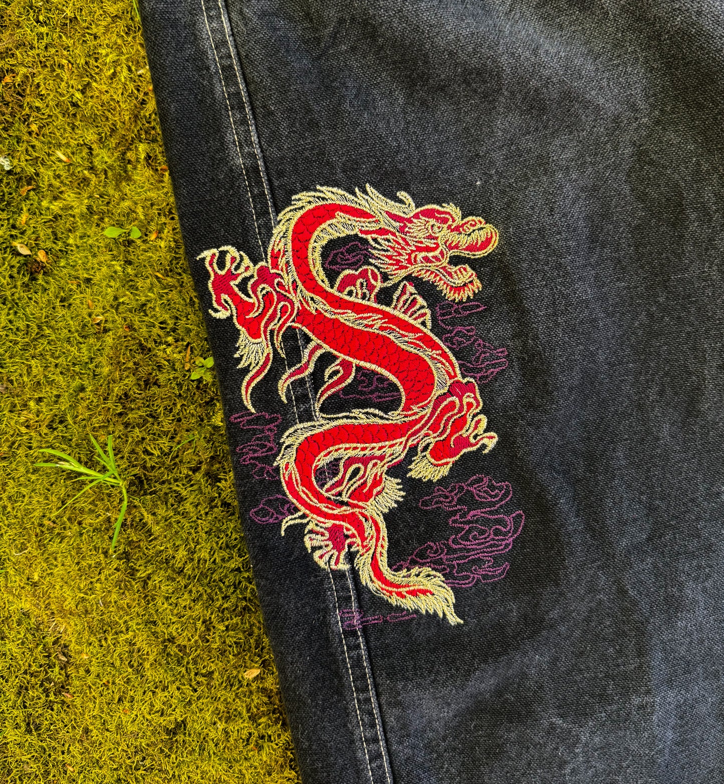 Upcycled Dragon Pants (XL)