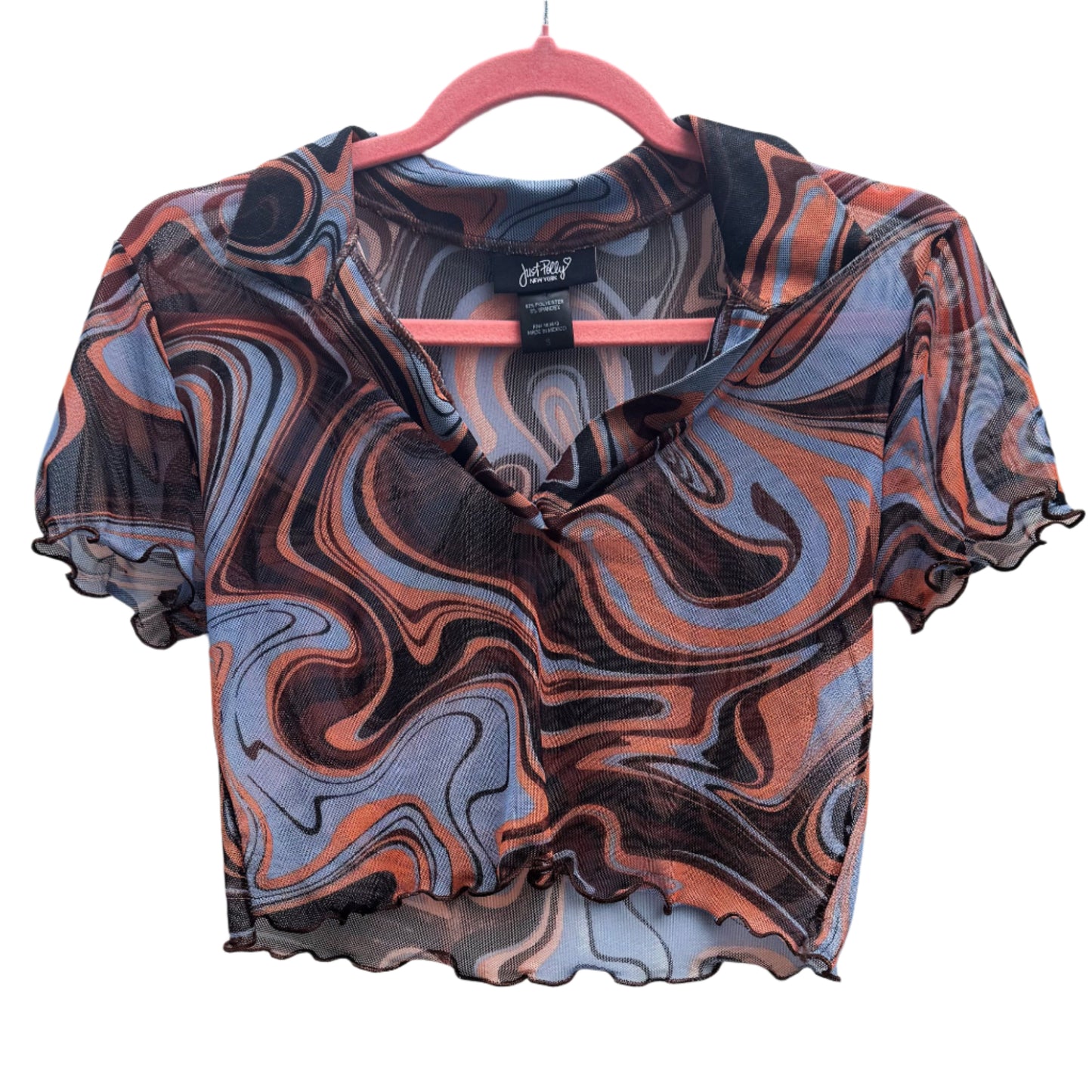 Marbled Crop Top (S) // Thrift & Vintage