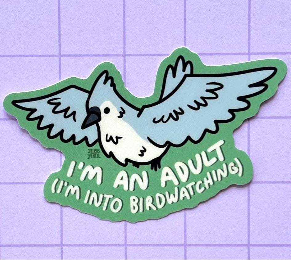Birdwatching Vinyl Sticker