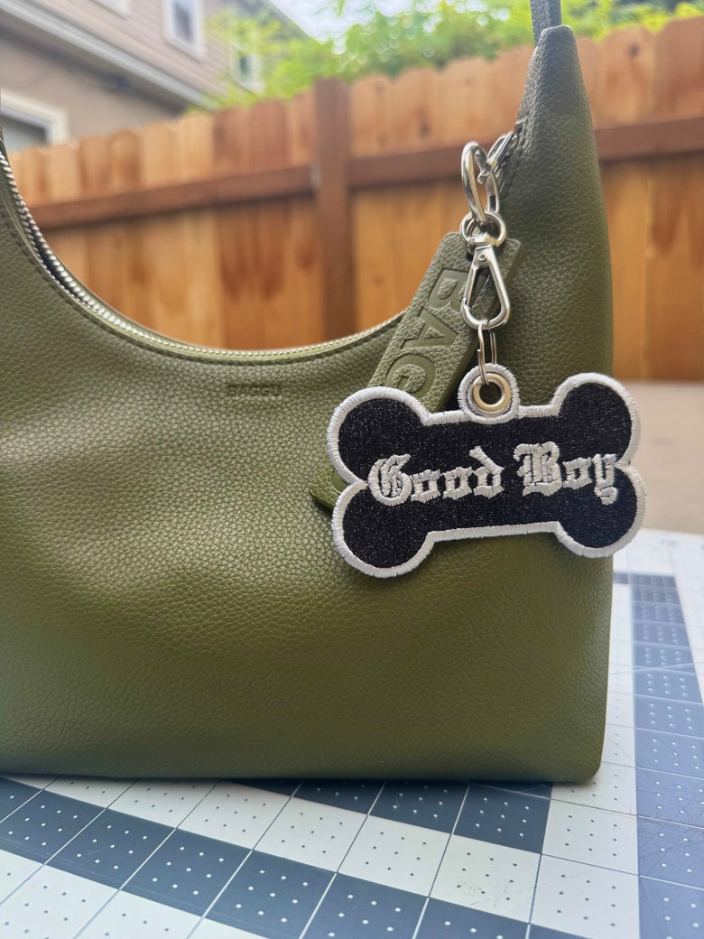 Sparkle Bone Bag / Collar Tag