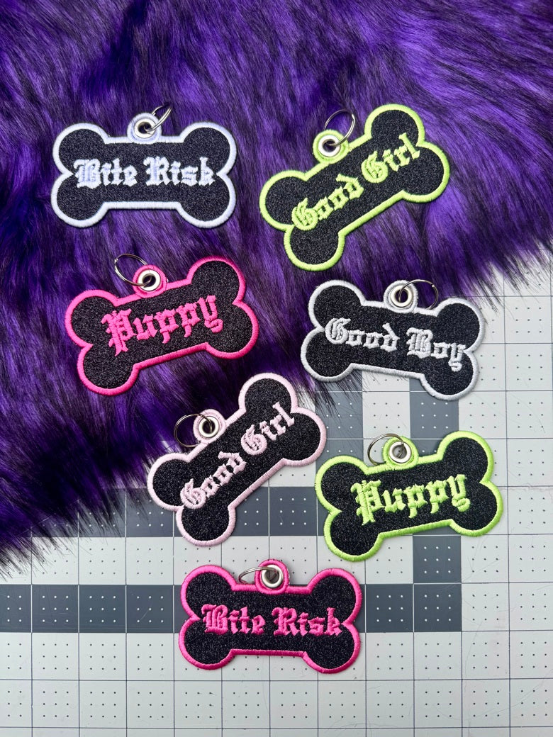 Sparkle Bone Bag / Collar Tag
