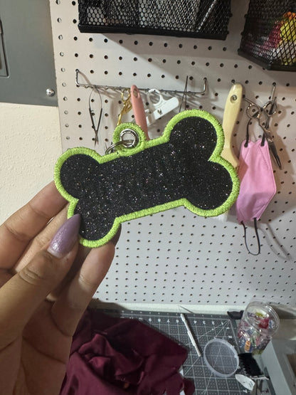 Sparkle Bone Bag / Collar Tag